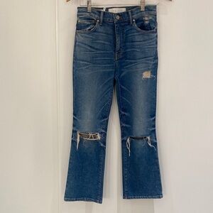 NWOT IRO Straight Leg Distressed Crop Jeans Size 26